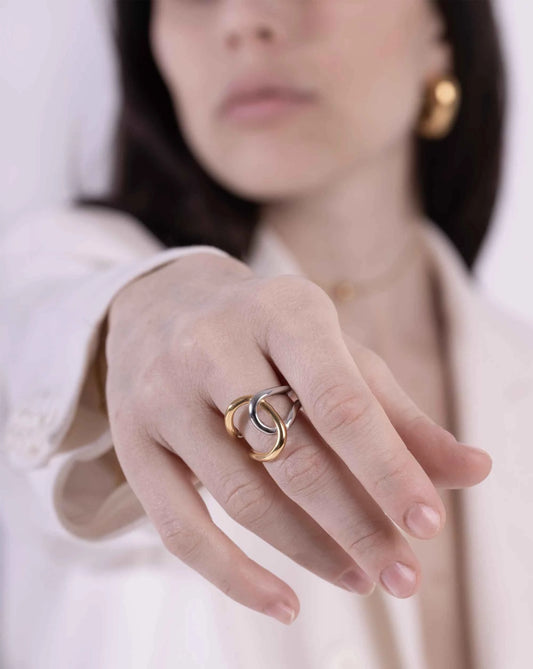ANELLO BICOLORE MALAGA - KOH Gioielli